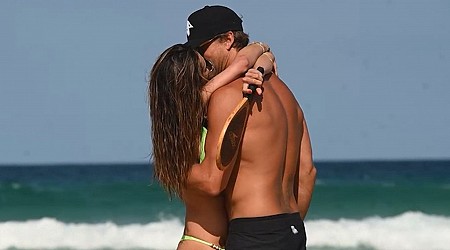 Alessandra Ambrosio Wraps Herself Around BF Buck Palmer on Brazilian Beach