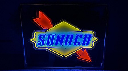 Neon Sunoco Sign at No Reserve