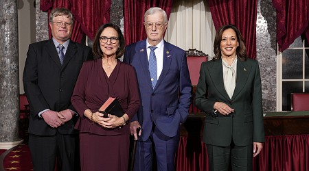 Republican's Husband Goes Viral After Refusing to Shake Kamala Harris' Hand