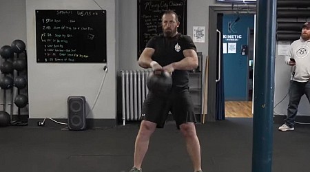 Montana man unofficially breaks world record for kettleball swings