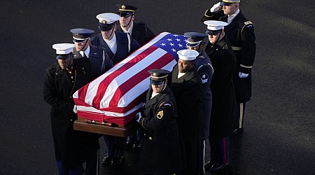 Former President Jimmy Carter arrives in Washington, D.C., for 3-day state funeral