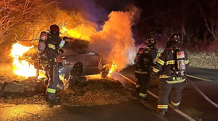 Connecticut Good Samaritan pulls driver from burning car