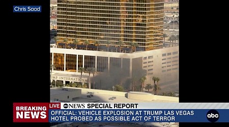 Police investigating Cybertruck explosion at Trump hotel in Las Vegas as possible act of terror