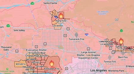 Hurst Fire Map Reveals Where New Blaze is Burning in California