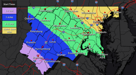 DC winter storm warning: How much snow to expect by hour Monday