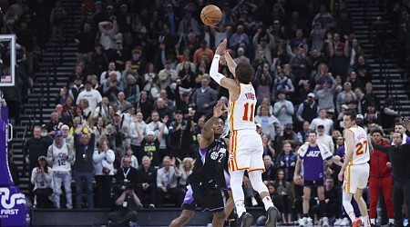 Trae Young hits wild game-winning buzzer-beater from beyond halfcourt to give Atlanta Hawks the win over the Utah Jazz