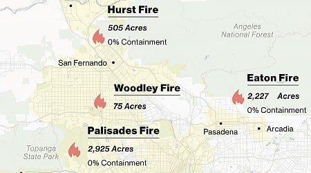 California wildfires maps show evacuations, power outages, air quality