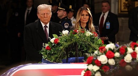 Trump pays his respects to Jimmy Carter at the Capitol