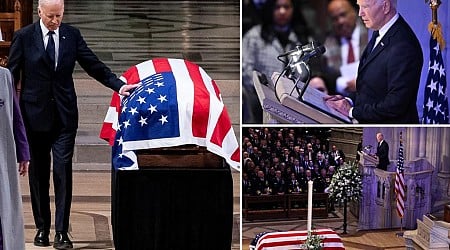 Biden honors Carter's faith, character in state funeral attended by all living presidents