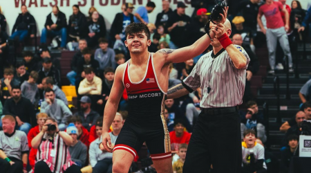 Bo Bassett Helps Destroy 719 Day High School Wrestling Streak as Bishop McCort Crushes Wyoming