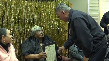 St. Amant Fire Department visits nursing home, celebrates resident's 102nd birthday