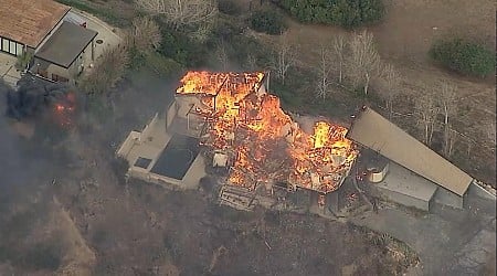 WATCH: California wildfires seen from bird's-eye view