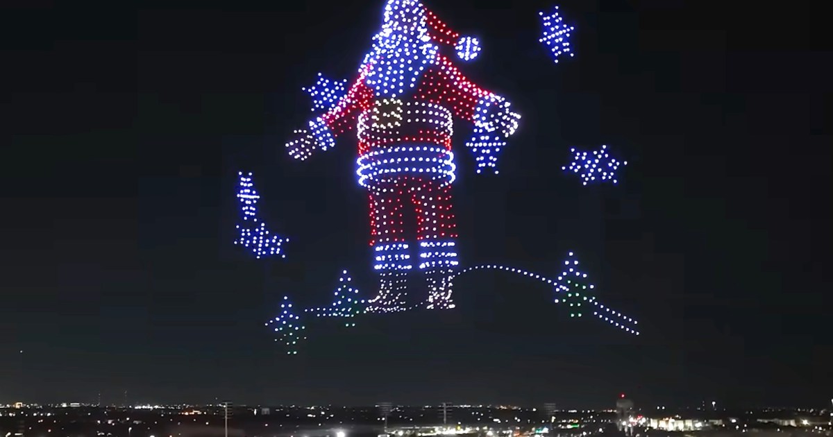 Watch this festive drone show fly straight into the record books