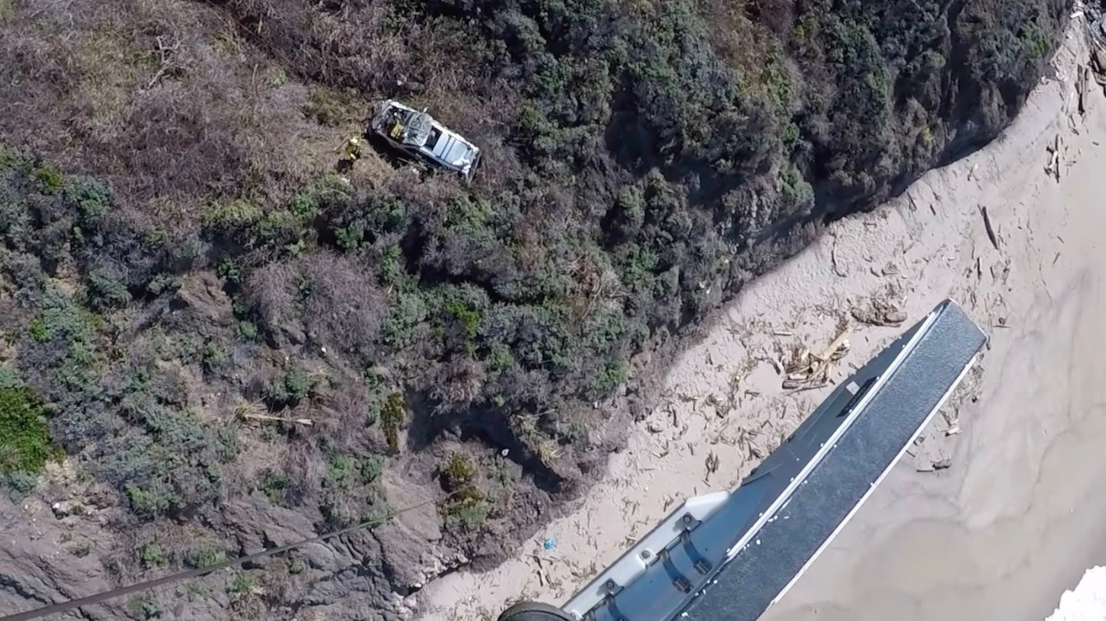 Man rescued 2 days after car rolls down Big Sur cliffside