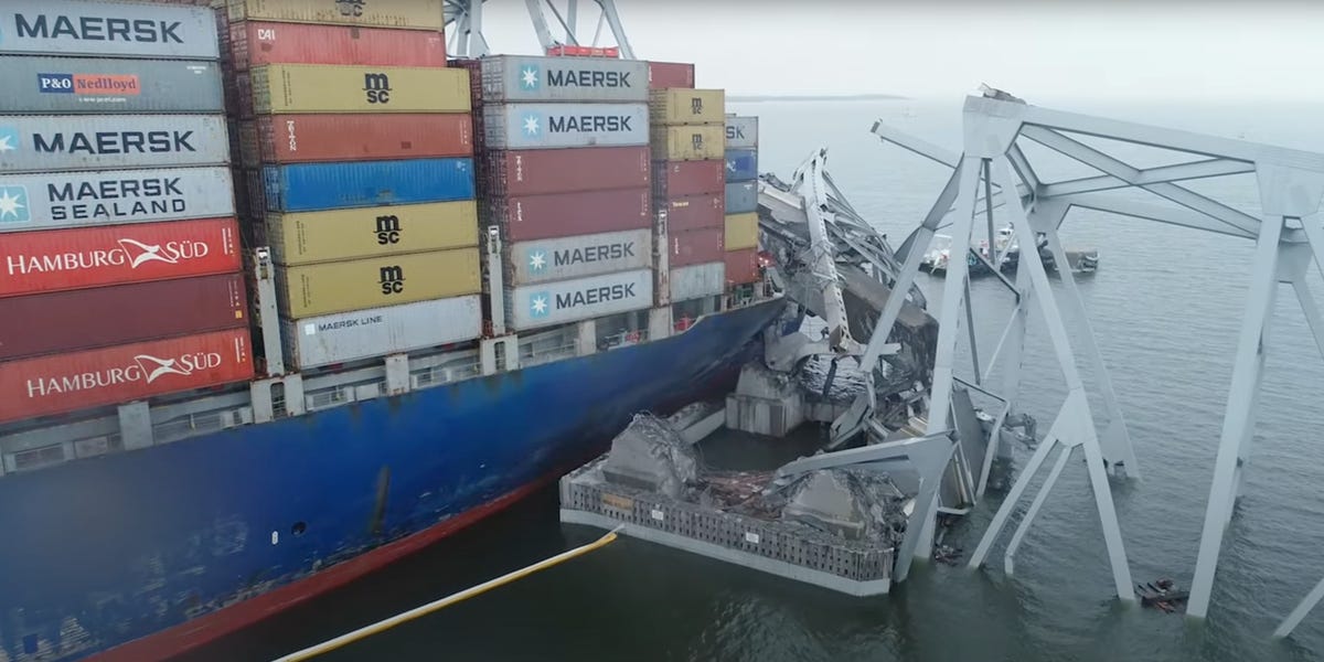 The ship that crashed into the Baltimore bridge carried 764 tons of hazardous material, and some containers have been breached, NTSB says