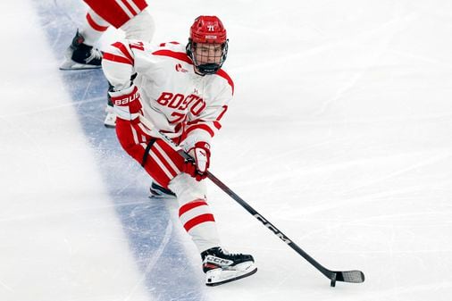 Boston University freshman Macklin Celebrini, the NCAA’s youngest skater, wins Hobey Baker Award