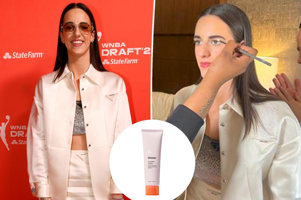All the details on Caitlin Clark's WNBA Draft beauty look by Glossier