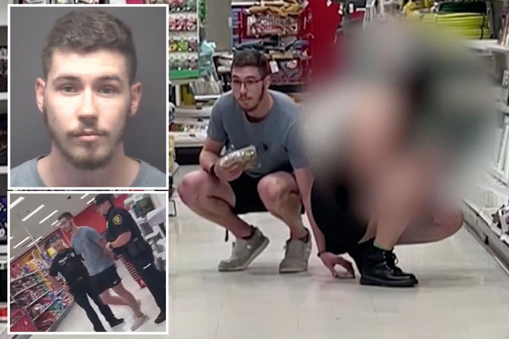 Horrifying video captures alleged peeping Tom pointing camera up woman's skirt in Target
