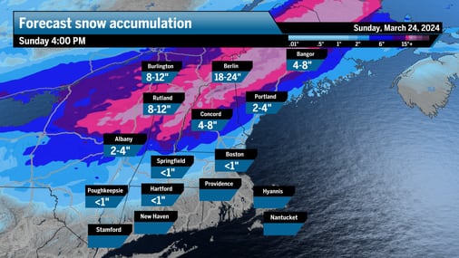 Spring storm packing snow, wind and rain hits New England