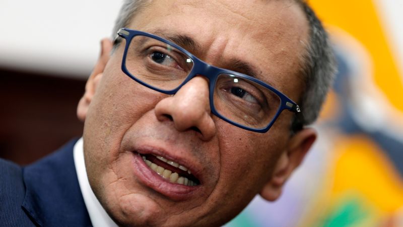 Ecuador’s former vice president is on hunger strike, team member tells CNN