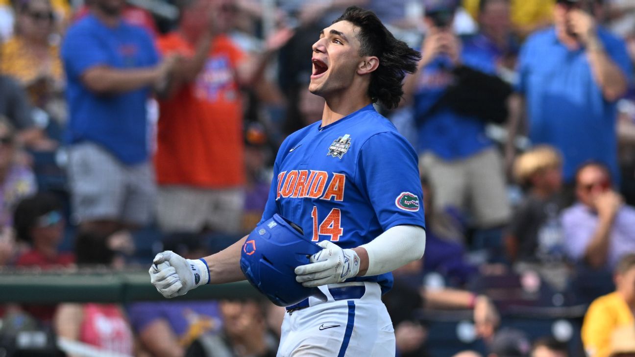 Gators' Caglianone ties record with HR in 9th straight game