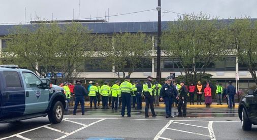 Climate protesters arrested for blocking Boston-area airport
