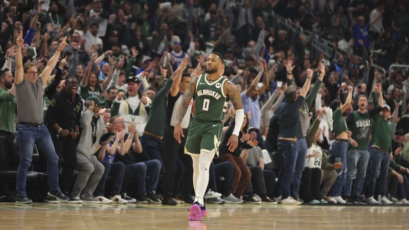 Damian Lillard scores 35 in first half as the Milwaukee Bucks take Game 1 against the Indiana Pacers