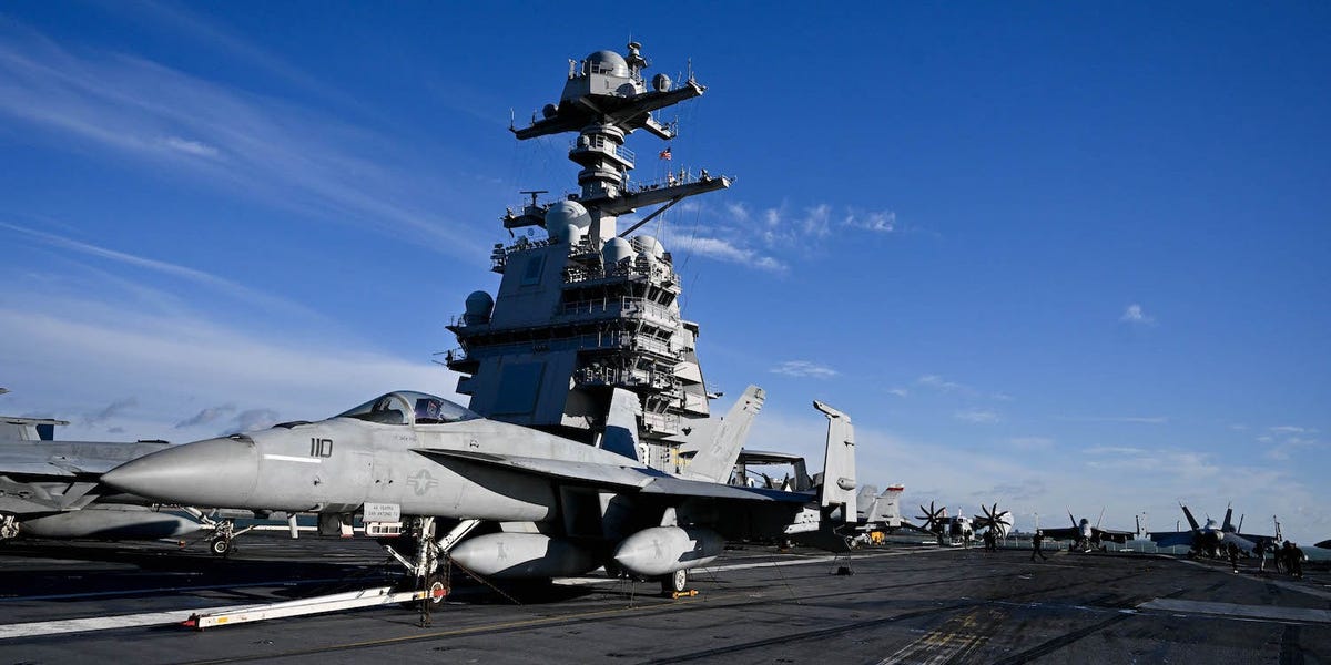 The US Navy's grappling with another Ford-class supercarrier delay that could run into the next decade