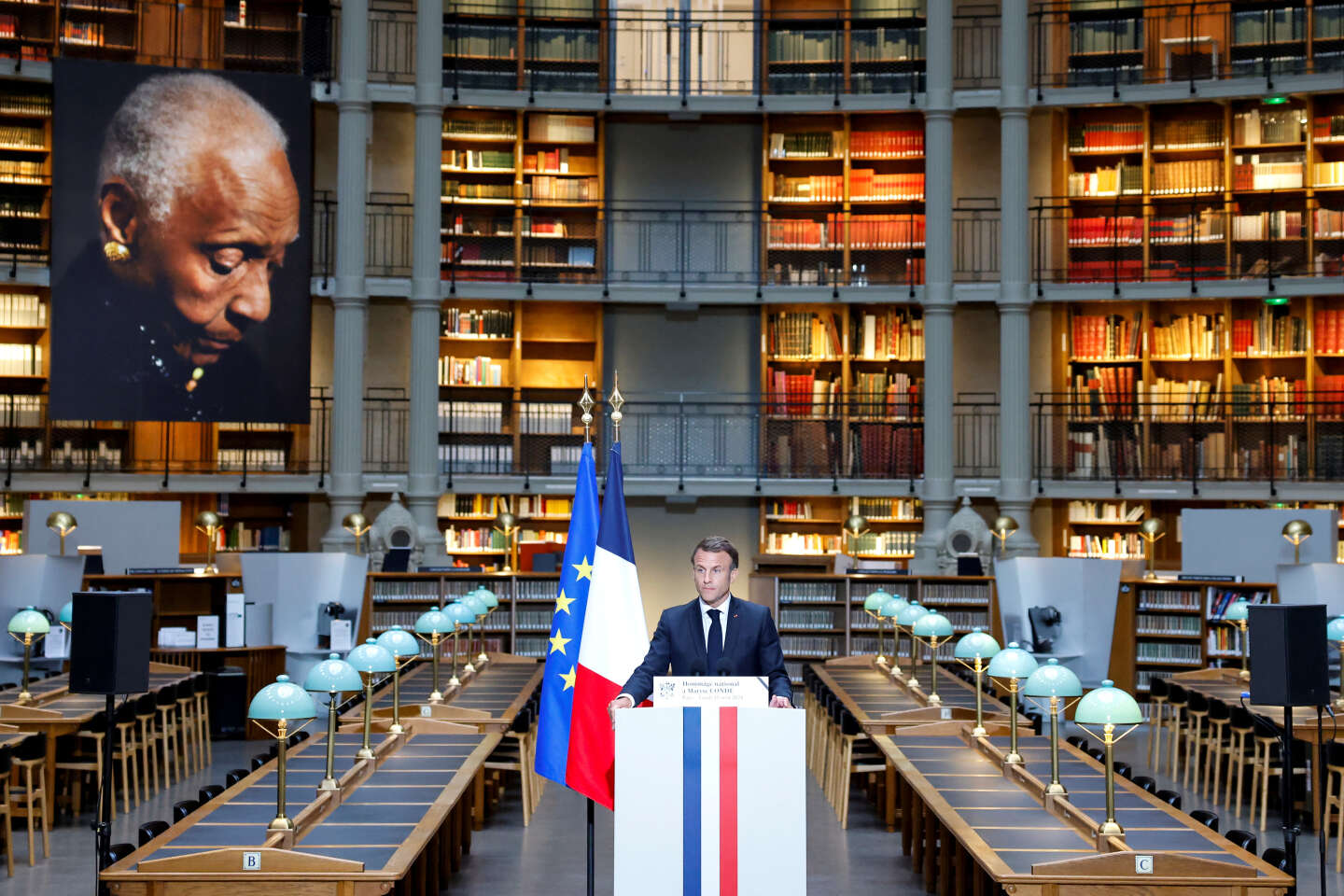 Emmanuel Macron salue la combativité et le courage de Maryse Condé