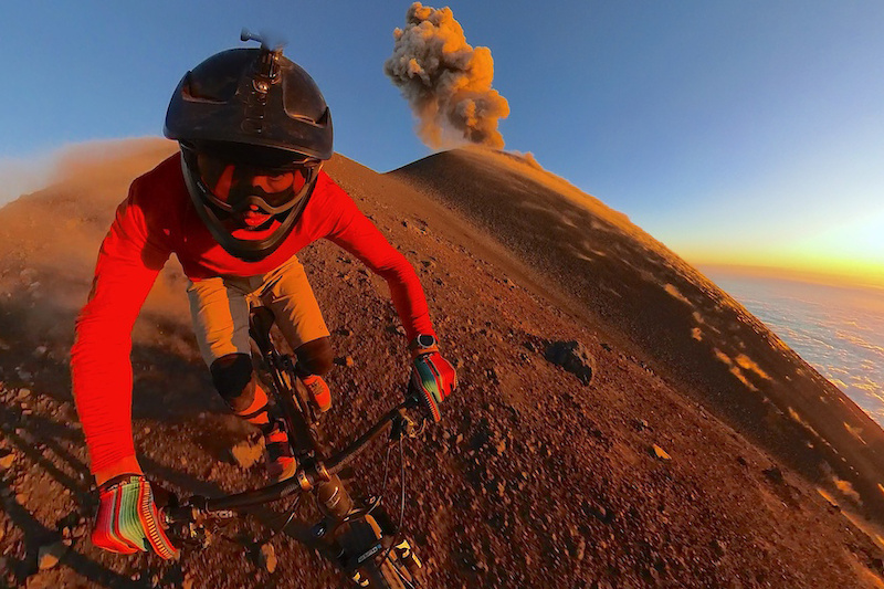 Video: Riding Volcanoes During a Sunset Eruption in Guatemala in 'Once in a Lifetime: Nueva Manera'