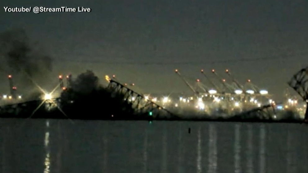 WATCH: Major bridge in Baltimore, Maryland, struck by container ship