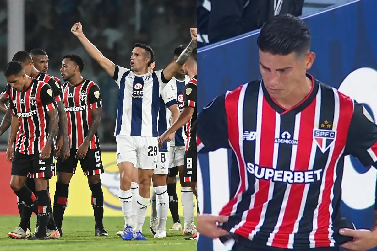 Críticas y quejas de James Rodríguez por insólita derrota de São Paulo con Talleres en Copa Libertadores