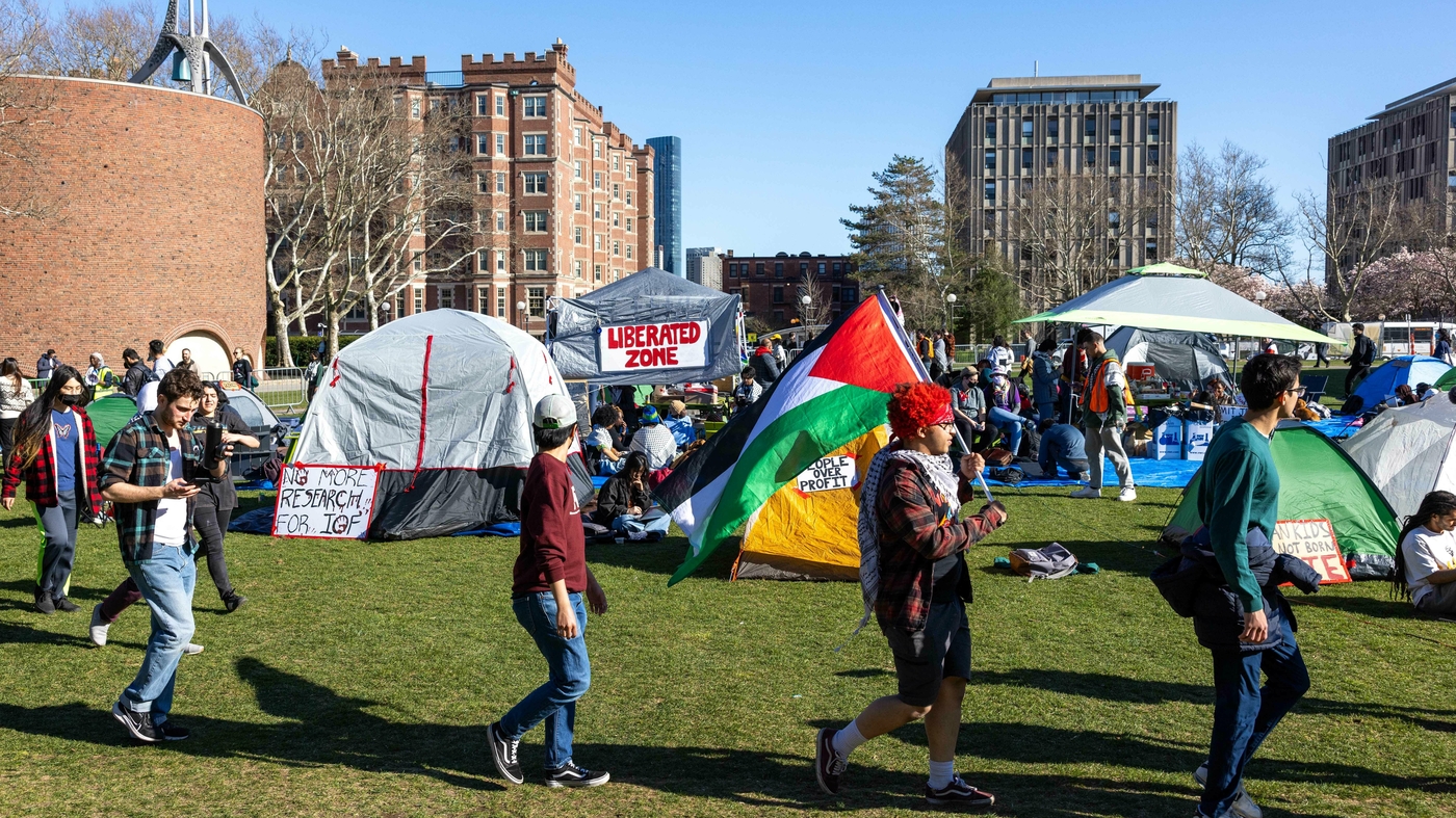 Pro-Palestinian encampments and protests spread on college campuses across the U.S.