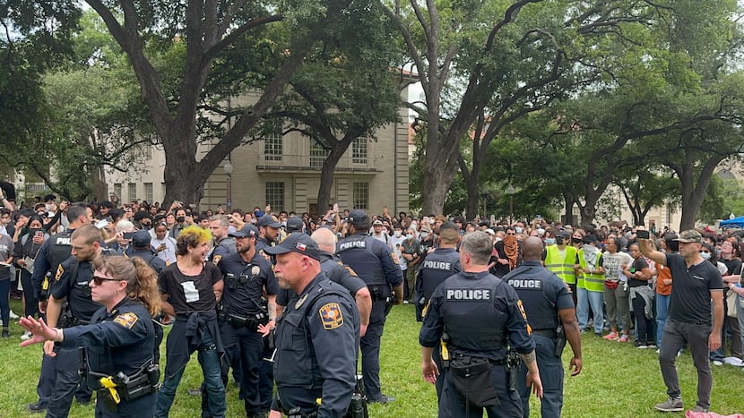 UT protesters arrested during pro-Palestine rally after state troopers, police intervene