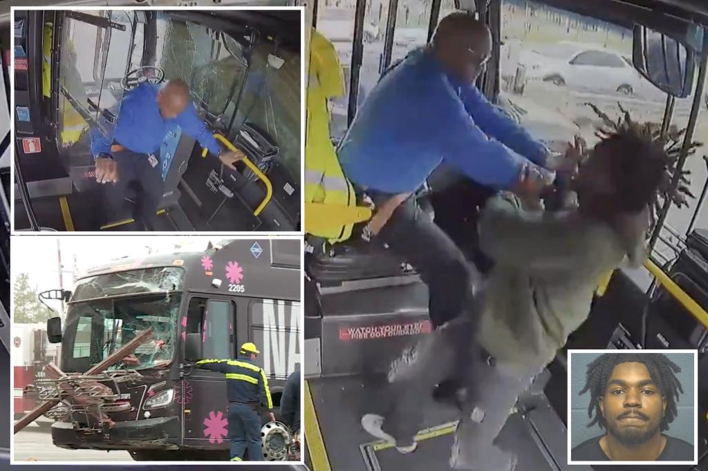 Passenger attacks bus driver before vehicle crashes into building: video
