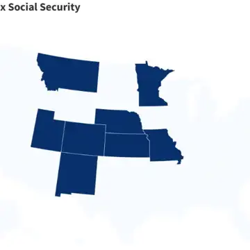 Map shows states with Social Security taxes in 2024