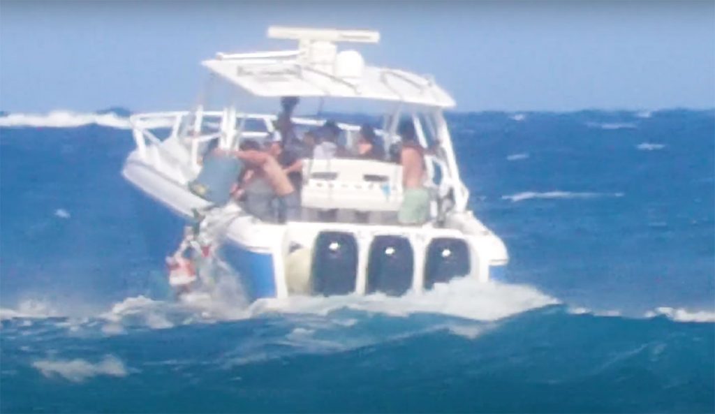 Florida Boaters Caught on Video Dumping Trash Directly Into the Ocean