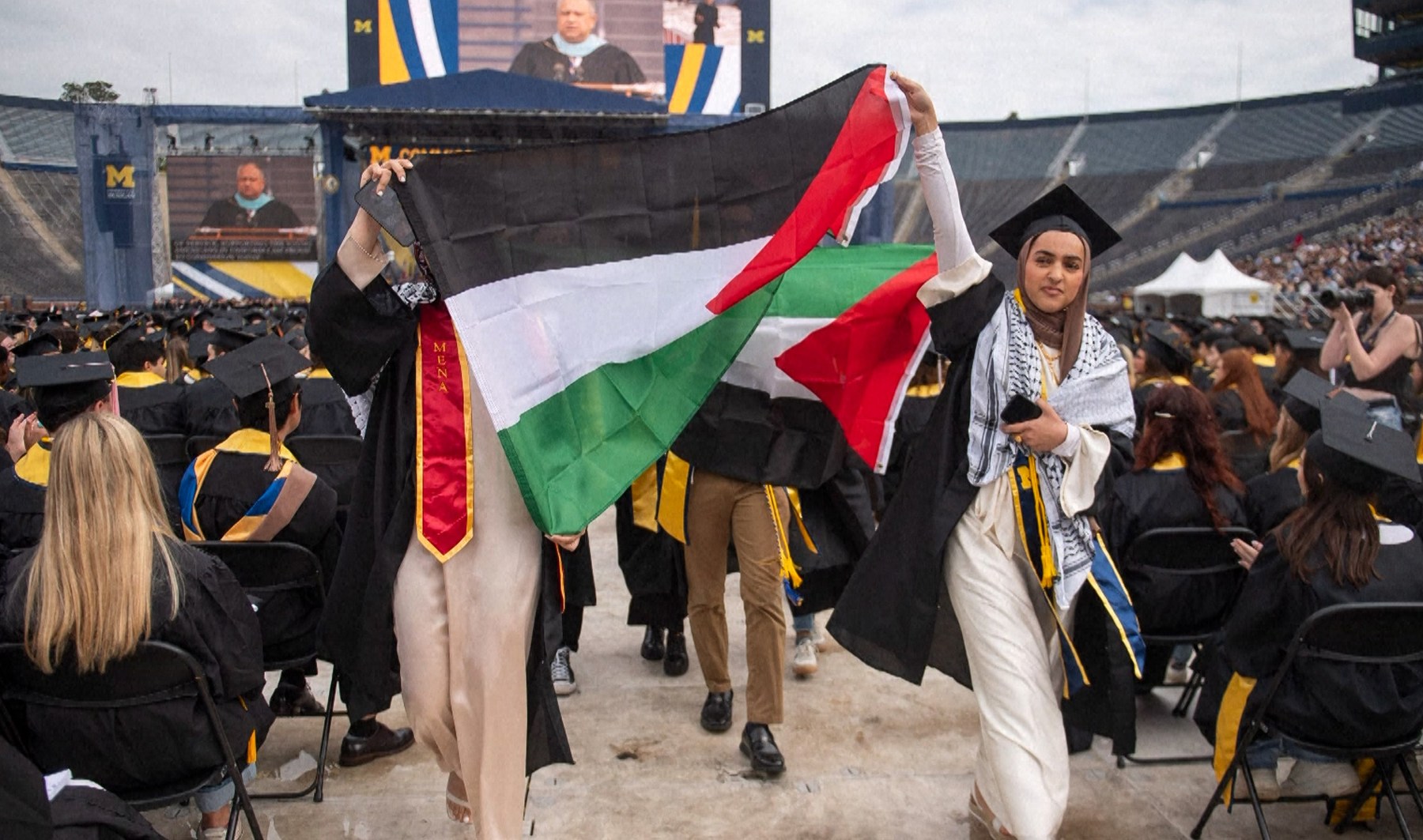 Pro-Palestine protest interrupts University of Michigan graduation ceremony