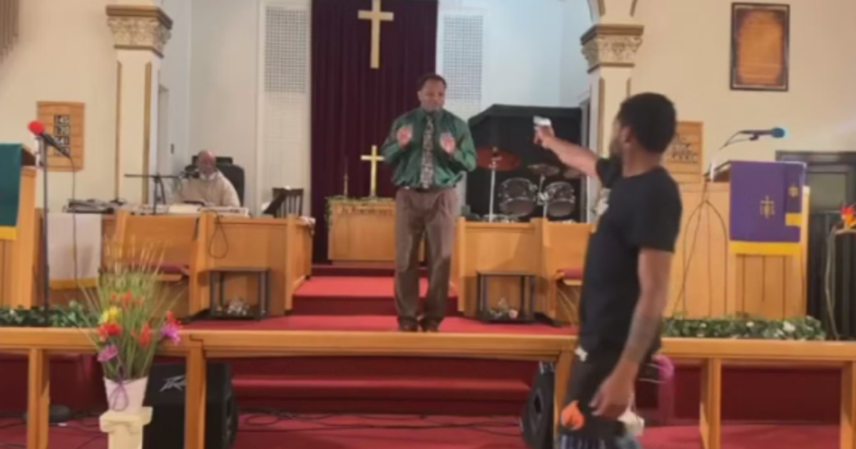 Video shows gunman take aim at a pastor during his sermon at a Pennsylvania church