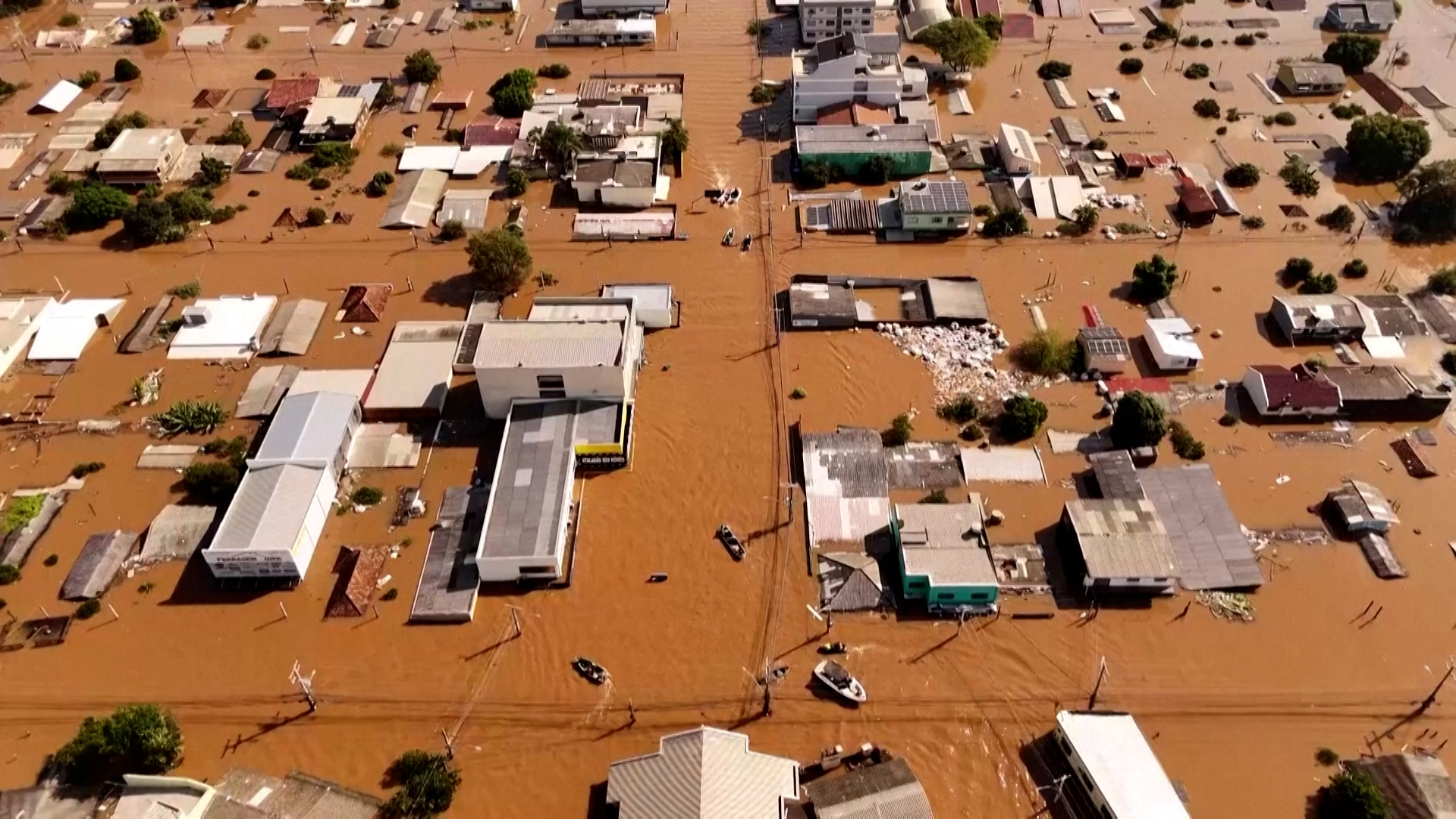 Severe floods inundate Brazil’s southernmost state, displacing thousands