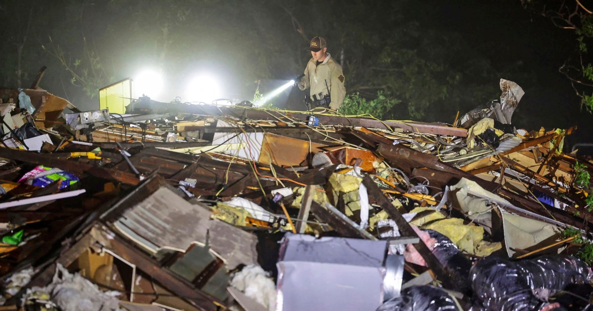 One killed in Oklahoma tornado as severe storms batter central and southern states