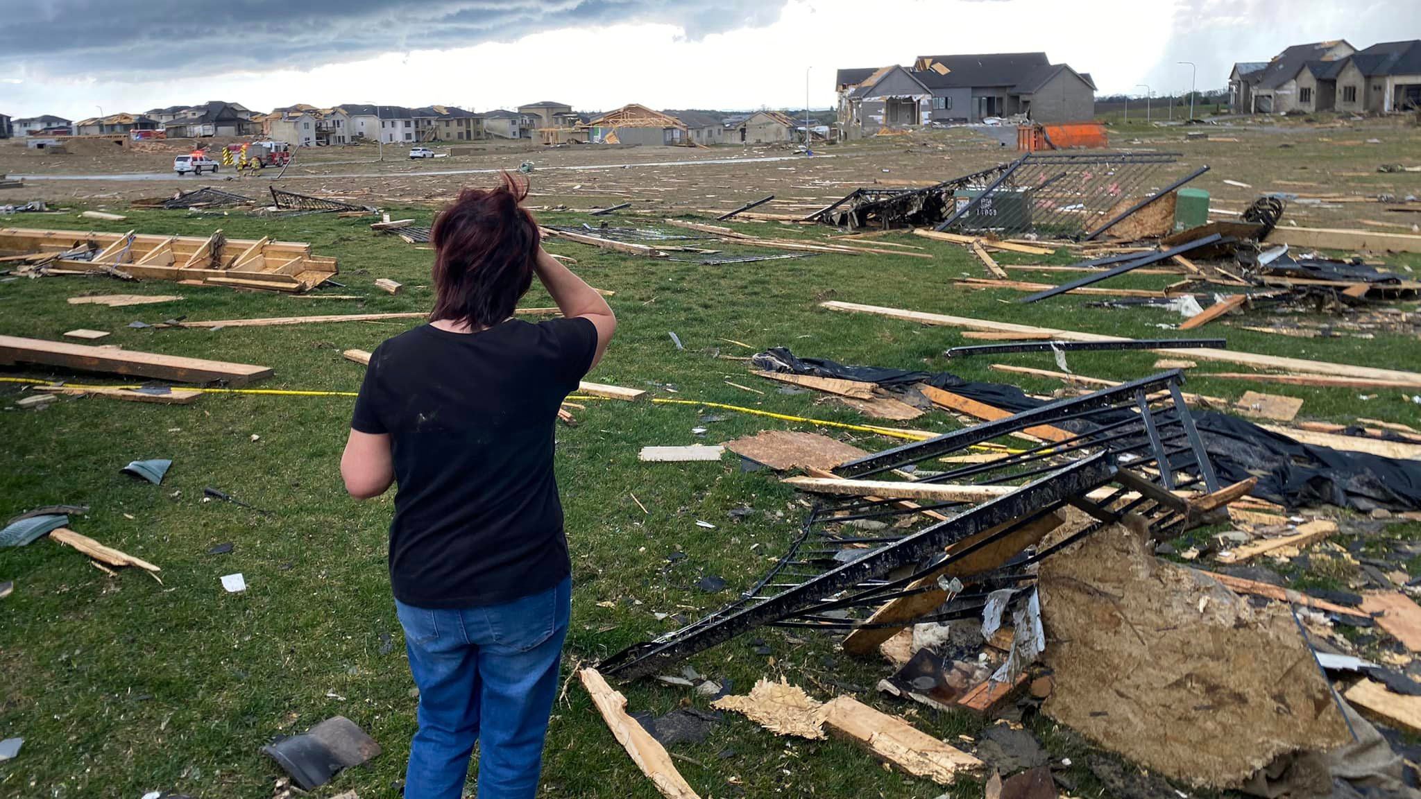Scenes Of Devastation In Omaha Suburb...
