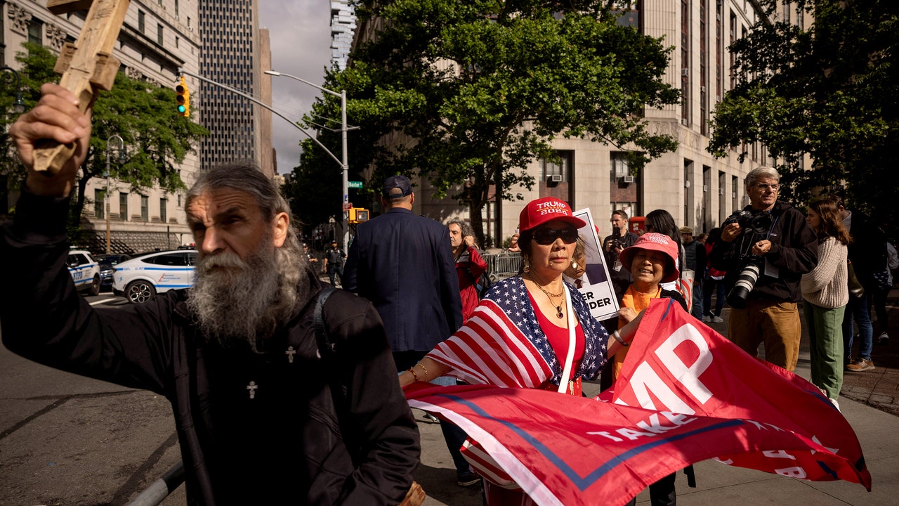 Outside the Trump Courthouse, Times Are Crazy and People Are Strange