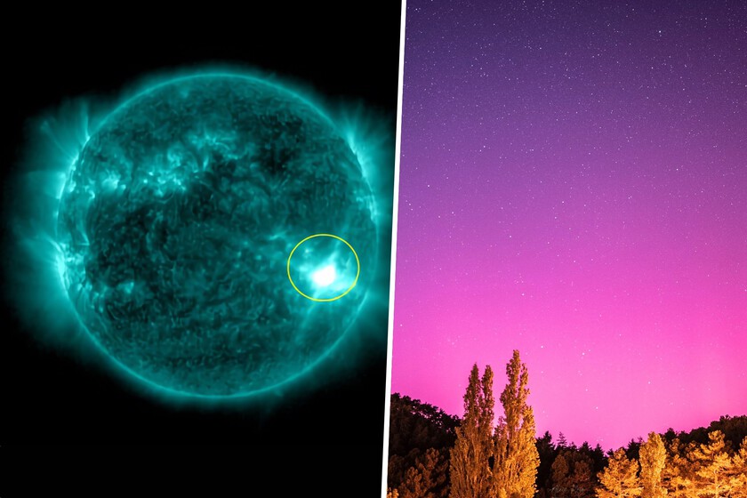 Una mancha solar 17 veces más grande que la Tierra causó auroras rojas en medio mundo. Es un evento rarísimo