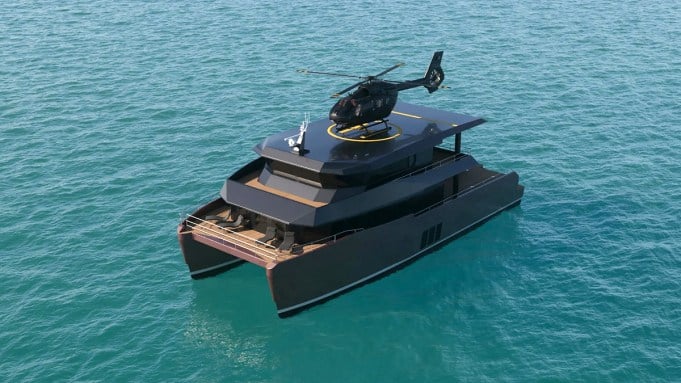 This New 80-Foot Explorer Catamaran Has a Roof That Doubles as a Helipad