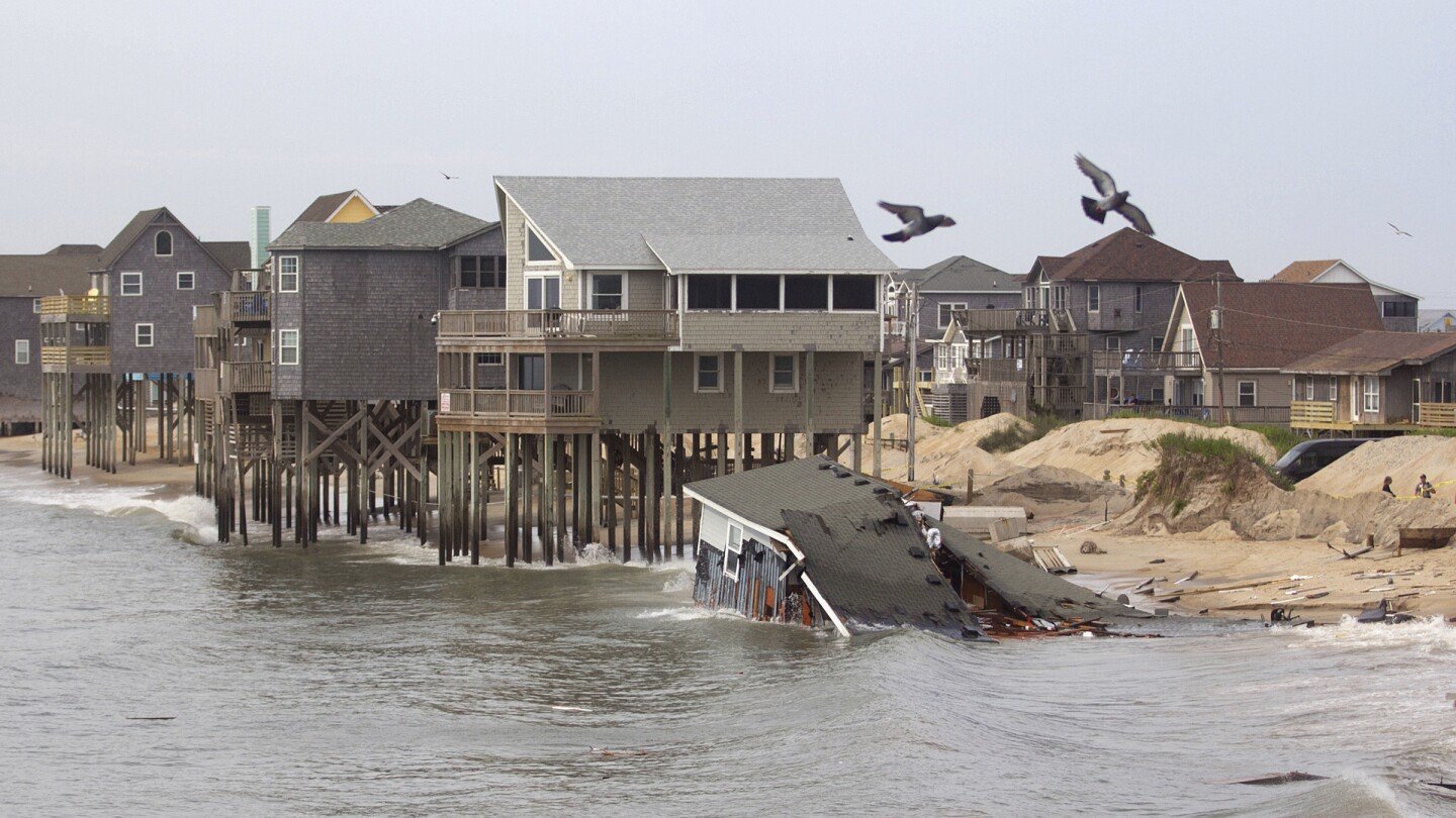 A 6th house has collapsed into the Atlantic Ocean along North Carolina's Outer Banks