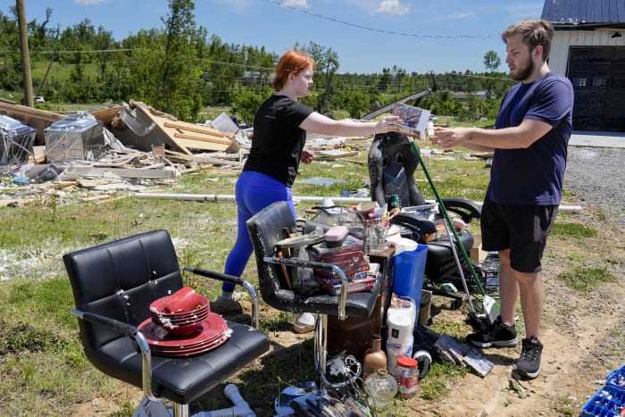 A Kentucky family is left homeless for a second time by a tornado that hit the same location