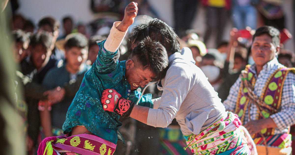 In Bolivia's Andes, Indigenous Quechua settle disputes with ritual dance, hand-to-hand combat