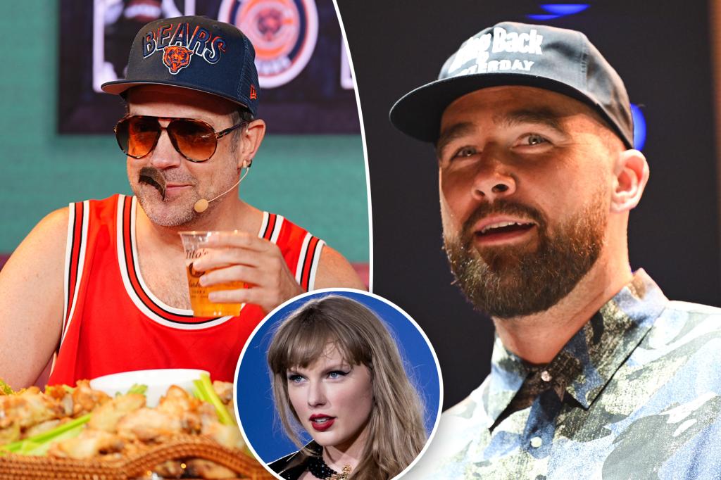 Jason Sudeikis asks Travis Kelce when he's going to marry Taylor Swift in Big Slick skit