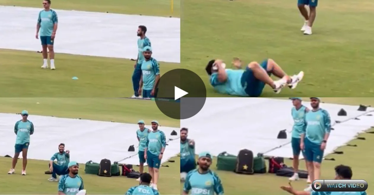 WATCH: Pakistan skipper Babar Azam mocks teammate Azam Khan’s physique during a training session